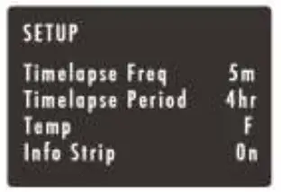 Timelapse Settings