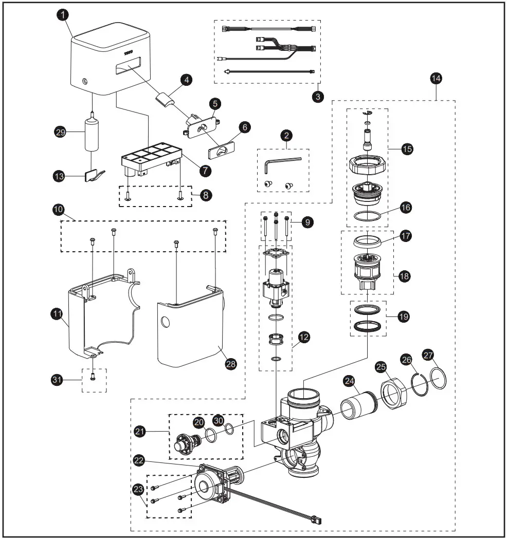 TOTO TET1UB Series High Efficiency Toilet Flushometer