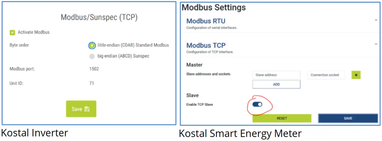 MYPV AC THOR, AC ELWA E Smart Energy Meter - Settings on Kostal