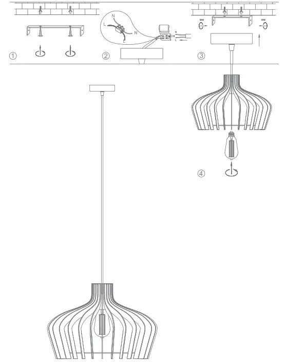 DOMUS 22750 SANDS PDT Timber Pendant - overview 1