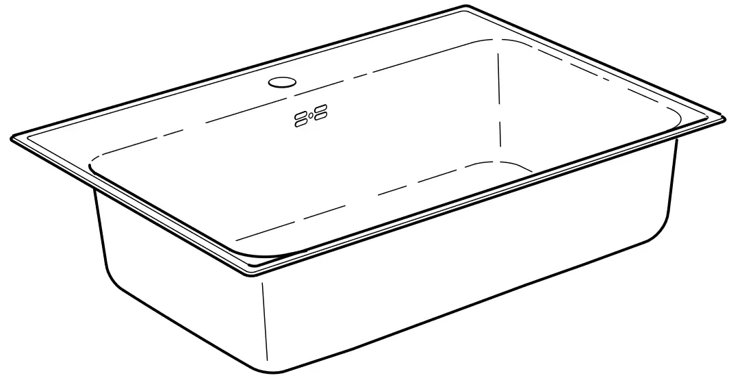 IKEA BOHOLMEN Single Bowl Top Mount Sink - Figer 1