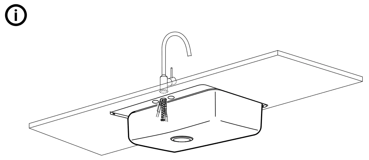 IKEA BOHOLMEN Single Bowl Top Mount Sink - Figer 13