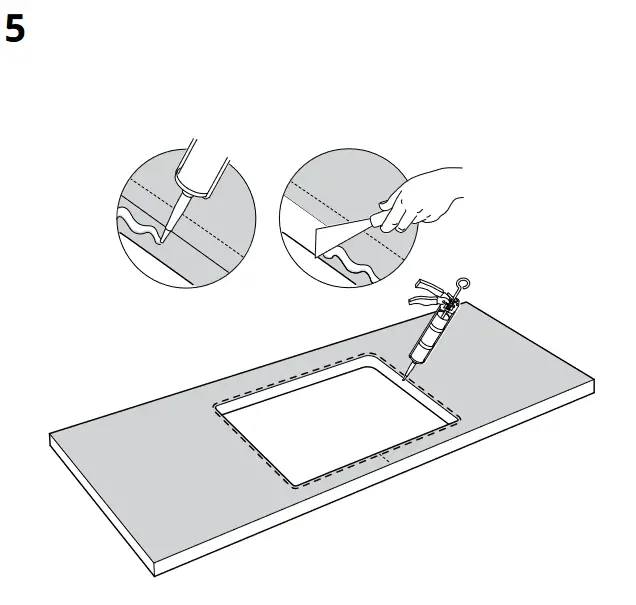 IKEA BOHOLMEN Single Bowl Top Mount Sink - Figer 7