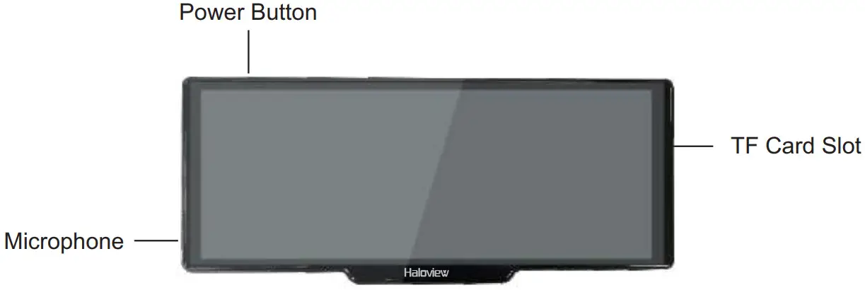Haloview BT12 10.2 Inch 1080P Carplay Monitor - each part