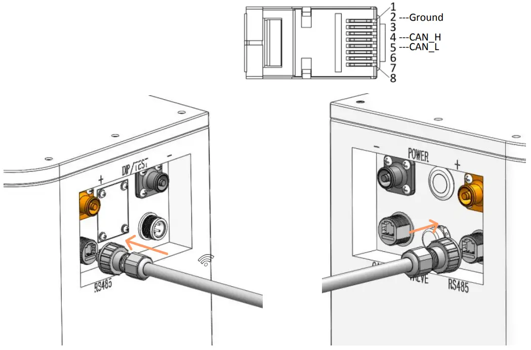 DMEGC L02 48100 Lithium-Ion Battery - communication parallel cable