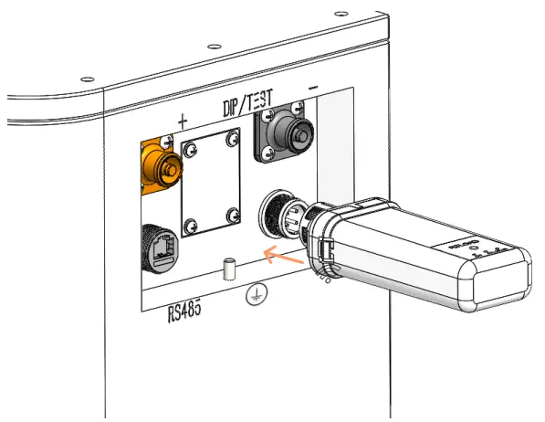 DMEGC L02 48100 Lithium-Ion Battery - plug into the battery