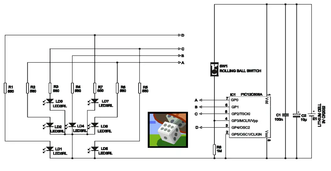 velleman WSG150 LED Assembly Kit - SCHEMATIC DIAGRAM