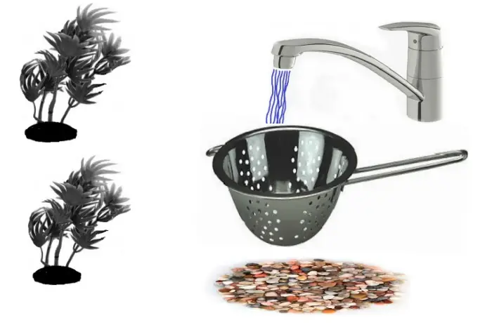 Rinsing Gravel and Decor