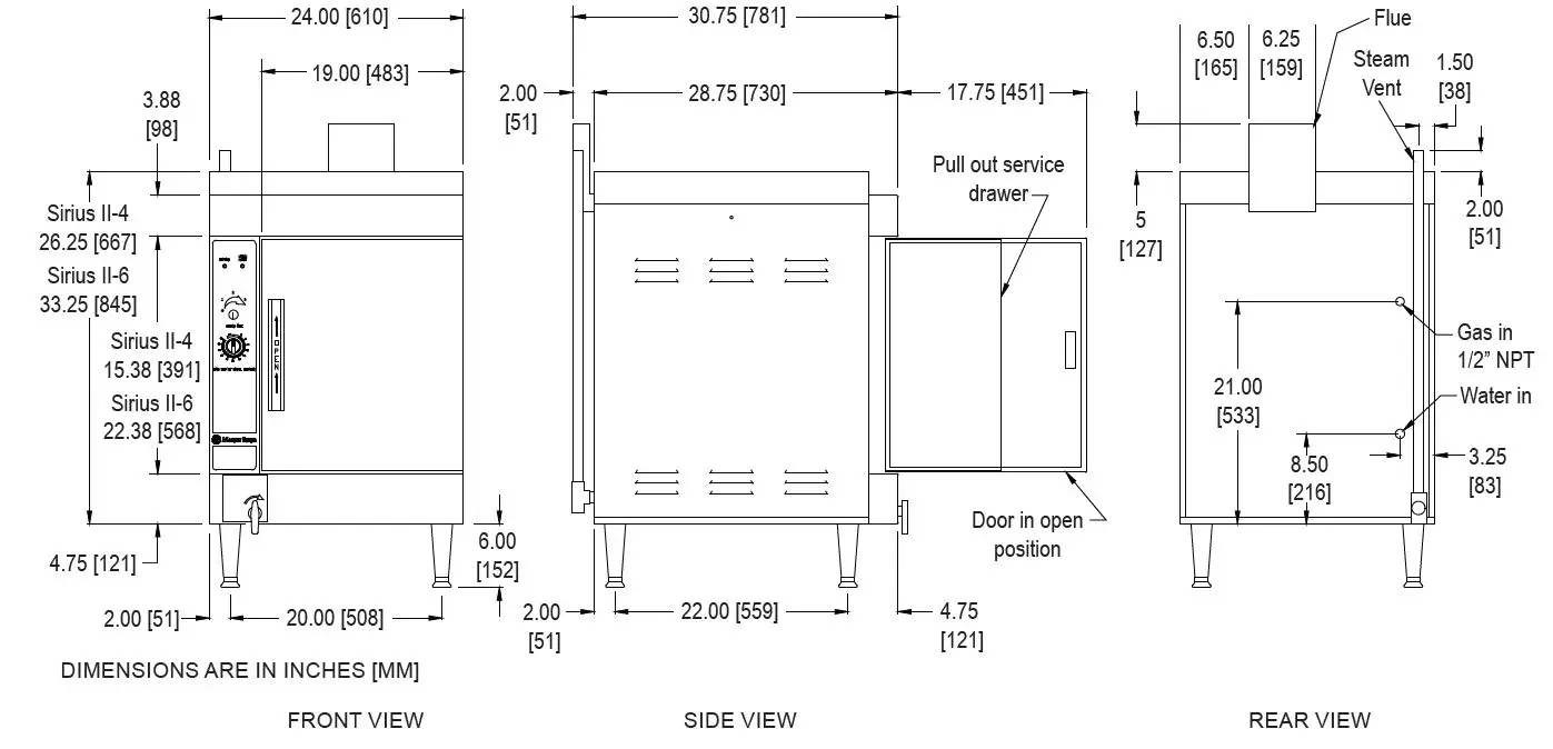 MARKET FORGE-SIRIUS-II-Gas-Boilerless-Convection-Steamer-2