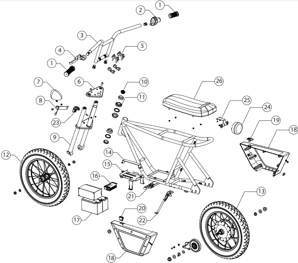 Razor rambler16 Electric Mini Bike - PARTS