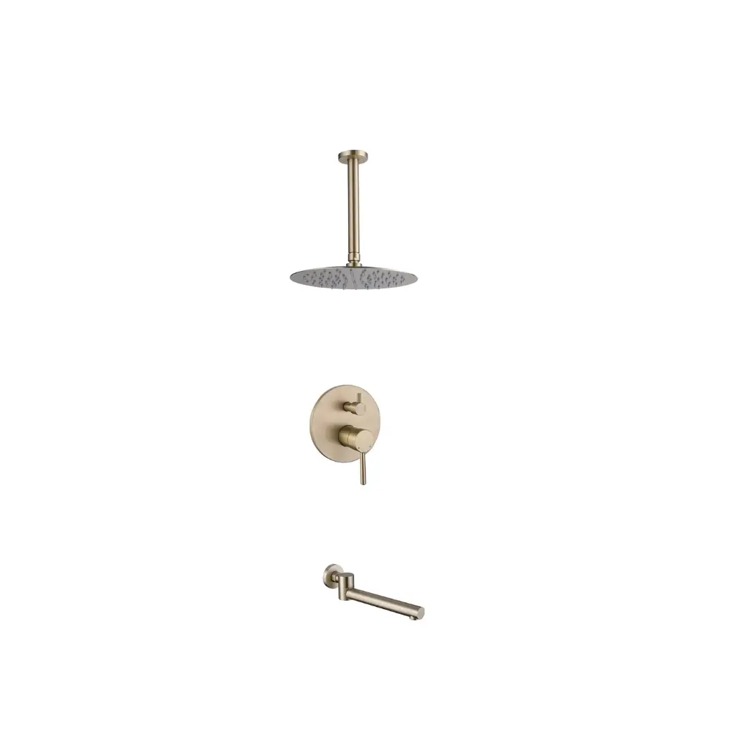 Rbrohant Jk0053 Brushed Gold Brass Shower System User Manual Rbrohant Jk0053 Brushed Gold Brass Shower System User Manual