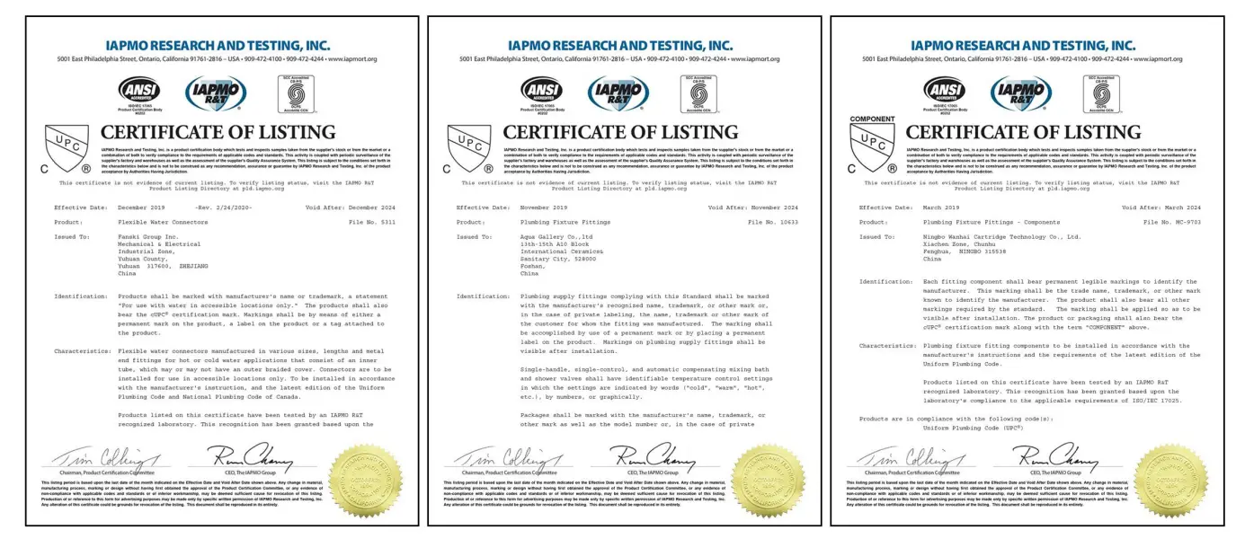 Certificate Of Lising