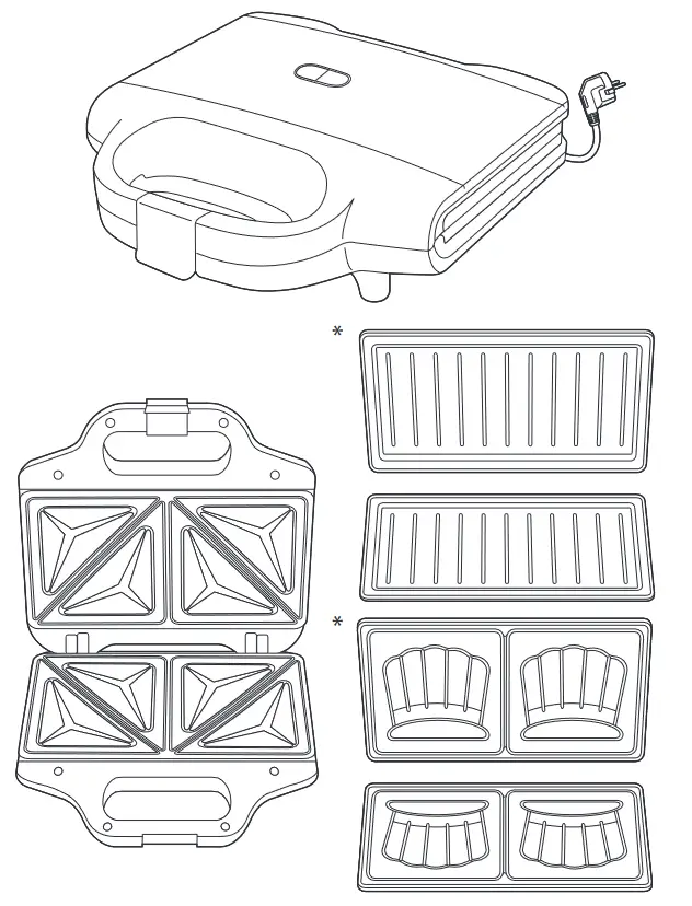 Tefal SM-159830 Sandwich Make -Figer 1