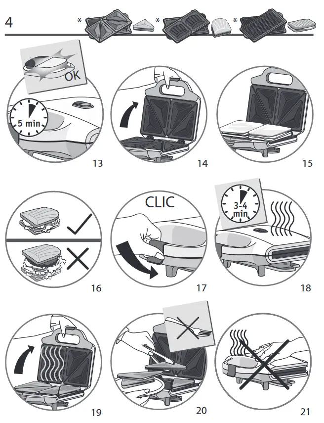 Tefal SM-159830 Sandwich Make -Figer 4