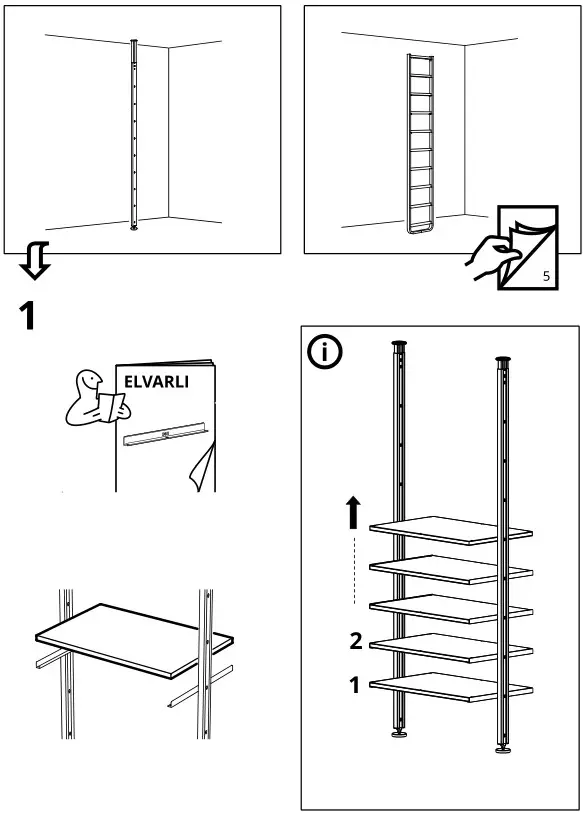 IKEA ELVARLI Wardrobe Bamboo - Installation