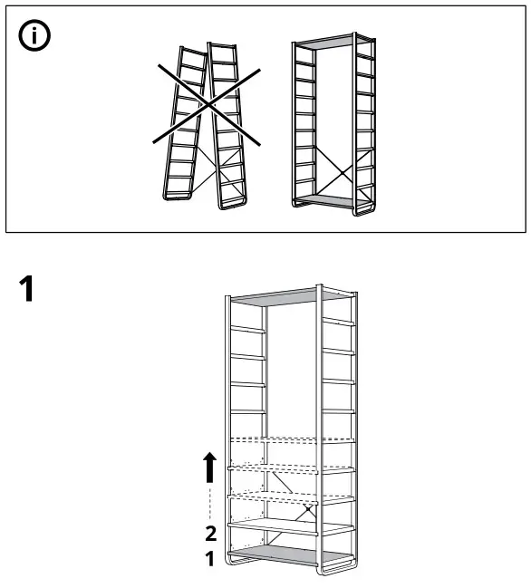 IKEA ELVARLI Wardrobe Bamboo - Installation
