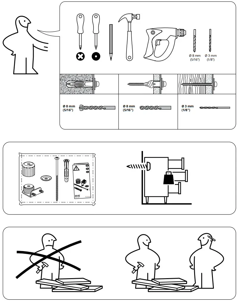 IKEA 404.586.95 IDANÄS 6 Drawer Chest - Figure 1