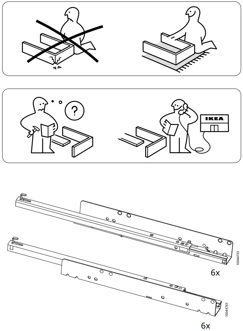IKEA 404.586.95 IDANÄS 6 Drawer Chest - Figure 2