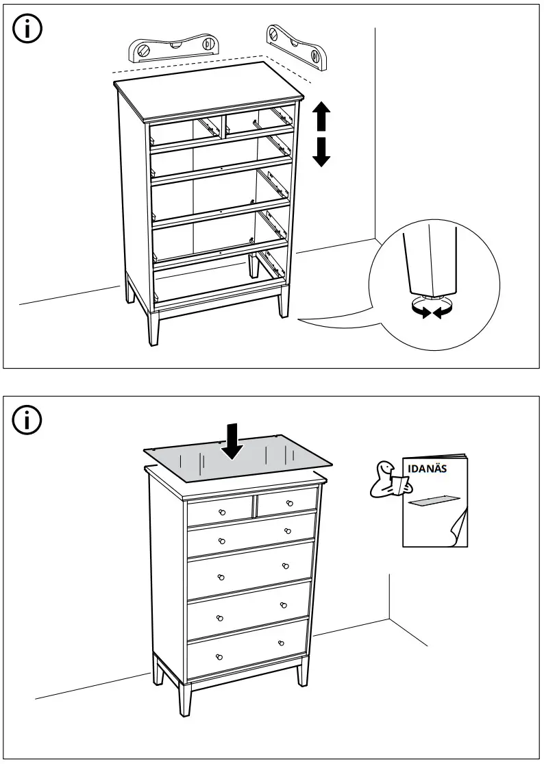 IKEA 404.586.95 IDANÄS 6 Drawer Chest - Figure 21