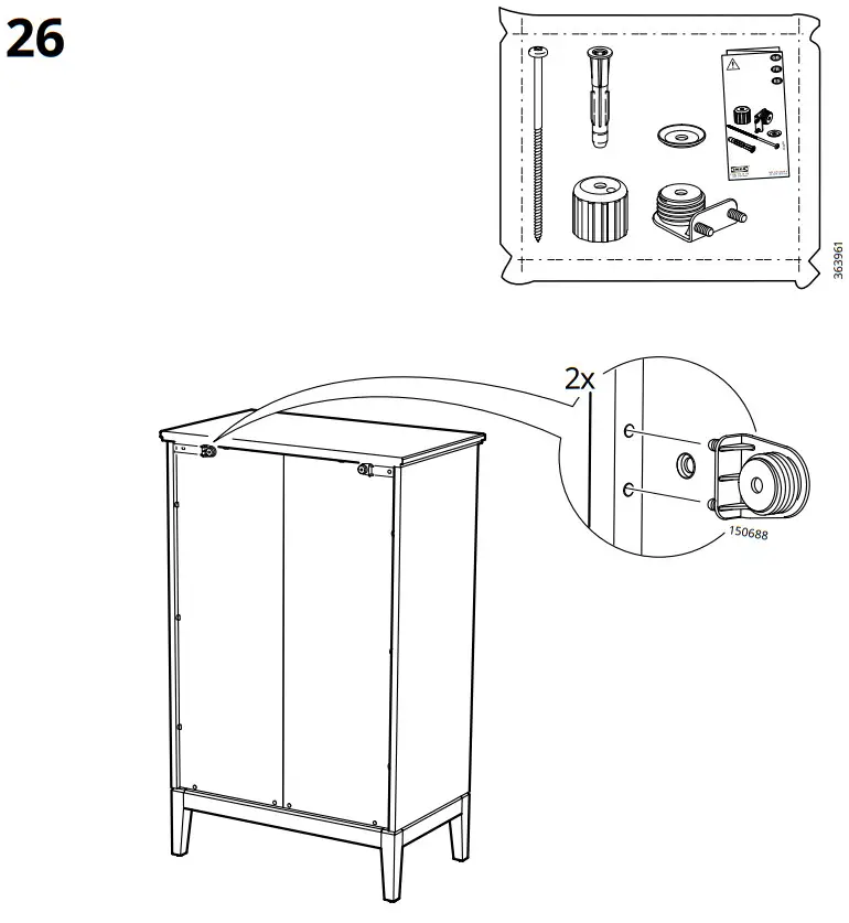IKEA 404.586.95 IDANÄS 6 Drawer Chest - Figure 22