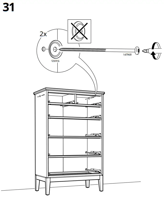 IKEA 404.586.95 IDANÄS 6 Drawer Chest - Figure 25