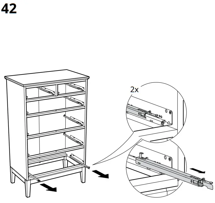 IKEA 404.586.95 IDANÄS 6 Drawer Chest - Figure 32