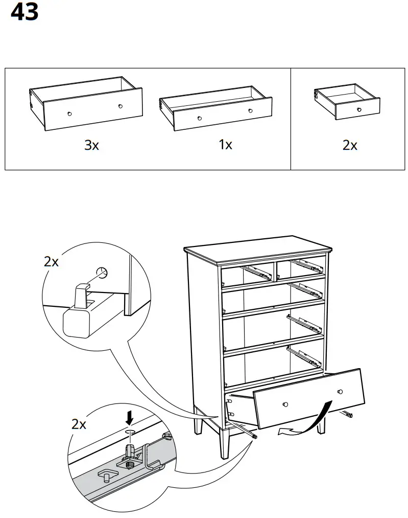 IKEA 404.586.95 IDANÄS 6 Drawer Chest - Figure 33