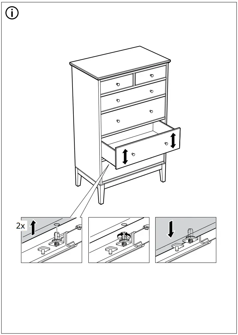 IKEA 404.586.95 IDANÄS 6 Drawer Chest - Figure 34