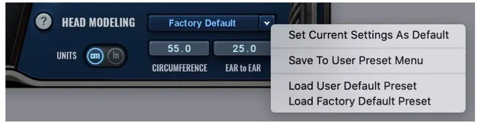 WAVES Nx Germano Studios - Head Measurements Presets