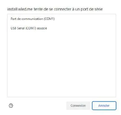 Lolin Wemos D1 WIFI Development Board - A window will open asking you to choose the port on which you have connected your esp