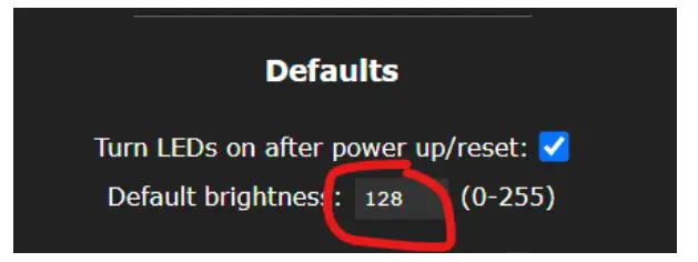 Lolin Wemos D1 WIFI Development Board - Change Default brightness from 128 to 255 to increase the brightness to the maximum