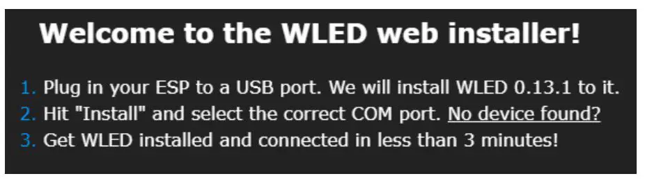 Lolin Wemos D1 WIFI Development Board - If your esp is not recognized, return to the main page and download the drivers proposed on the link 'No device found