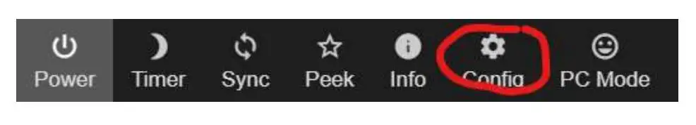 Lolin Wemos D1 WIFI Development Board - In the tab bar choose 'Config'