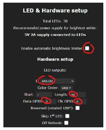 Lolin Wemos D1 WIFI Development Board - These gpio will be 13 for DATA and 14 for CLOCK