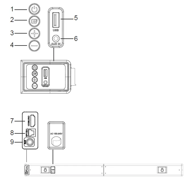 SA103S 2.1 CH 3D Soundbar with Subwoofer 1
