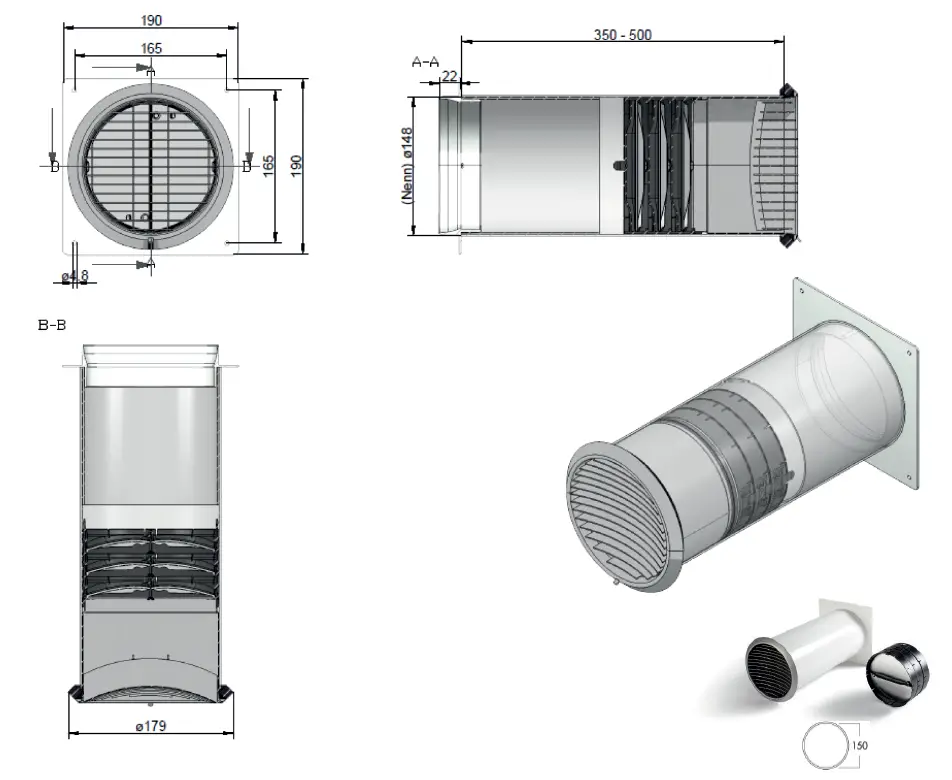 NOVY 906420 Wall Conduct Kit 1