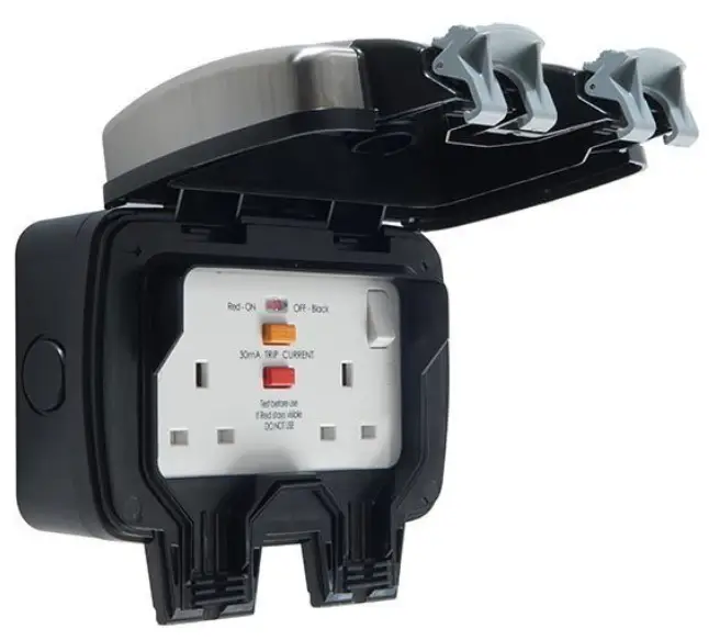 WPL22RCD-01 Decorative Weatherproof 13A RCD Switched Socket