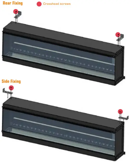 NEW FOREST 1900 Electric Fire - BRACKETS TO THE APPLIANCE