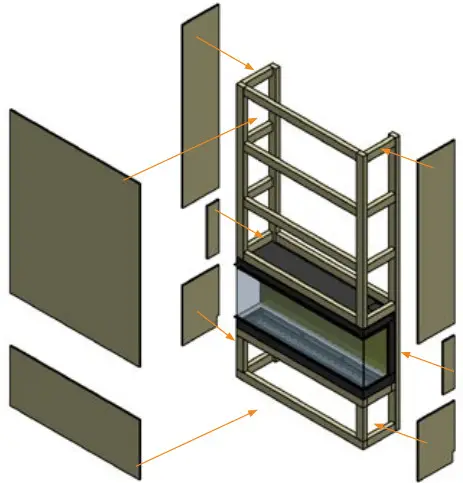NEW FOREST 1900 Electric Fire - STUDWALL FIXING 3