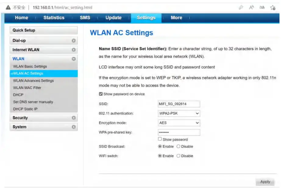 eSunFi SHFiEL40 4G LTE WiFi Mobile Hotspot Router - SSID and password 2