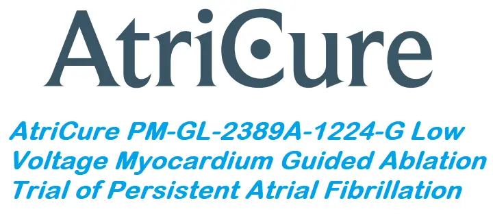 AtriCure PM-GL-2389A-1224-G Low Voltage Myocardium Guided Ablation Trial of Persistent Atrial Fibrillation