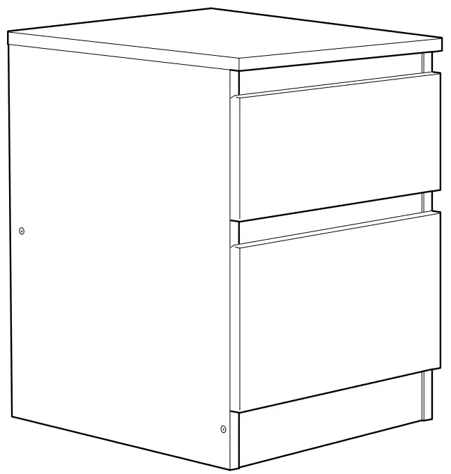 IKEA KULLEN Chest of 2 Drawers
