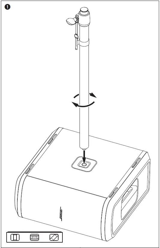 BOSE 857000-0110 Sub1 Sub2 Adjustable Speaker Pole 1