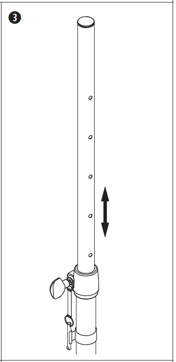 BOSE 857000-0110 Sub1 Sub2 Adjustable Speaker Pole 3