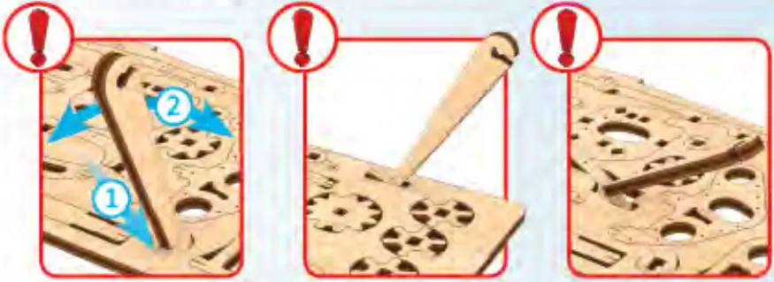 UGEARS Mini biplane Mechanical Model Kit - parts