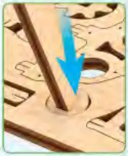 UGEARS Mini biplane Mechanical Model Kit - structural