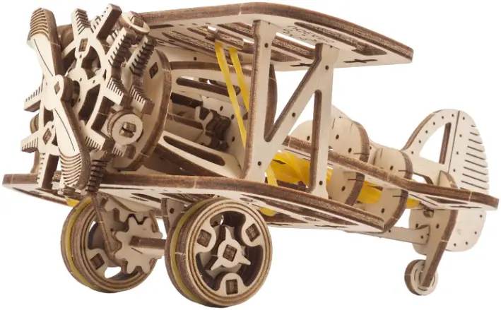 UGEARS Mini biplane Mechanical Model Kit