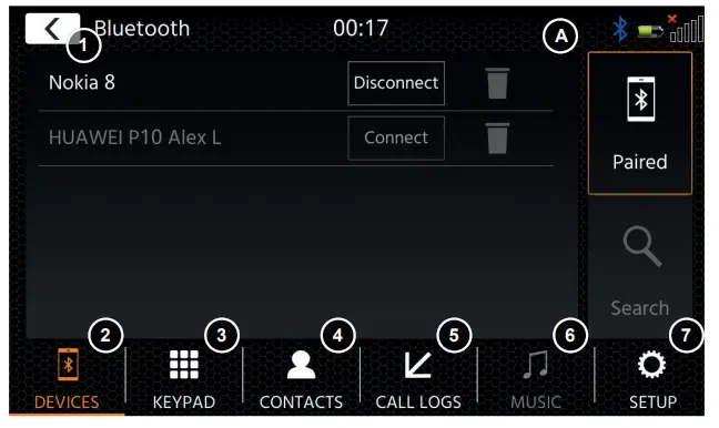 Bluetooth Pairing, Connecting, Calling, Music