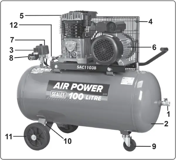 SEALEY SAC1103B illustrated