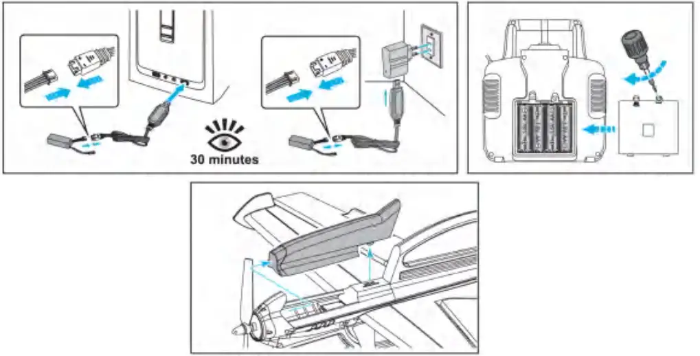 SWIFT ONE QIDI 550 Vertical Flight RTF RC Plane - Battery Charging 1